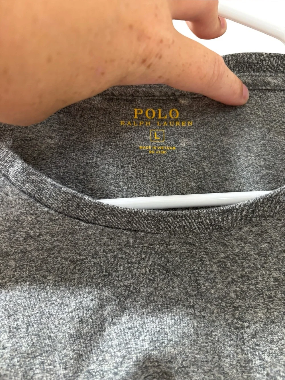Polo by Ralph Lauren Men's Heather Gray Pocket T‑Shirt Size Large